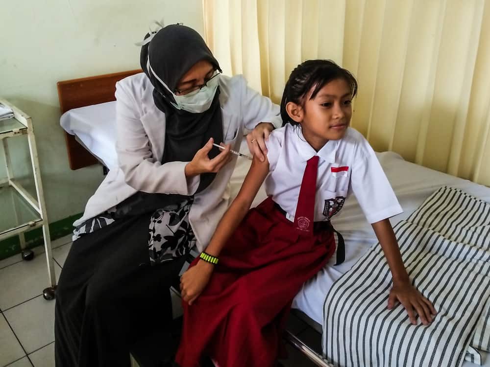 XSProject sponsored child getting an immunization shot XSProject sponsored child getting an immunization shot