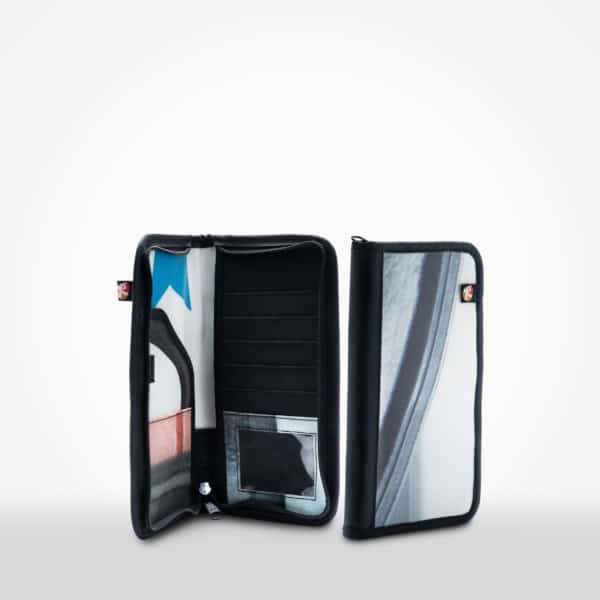 Travel Wallet by XSProject made from recycled billboards